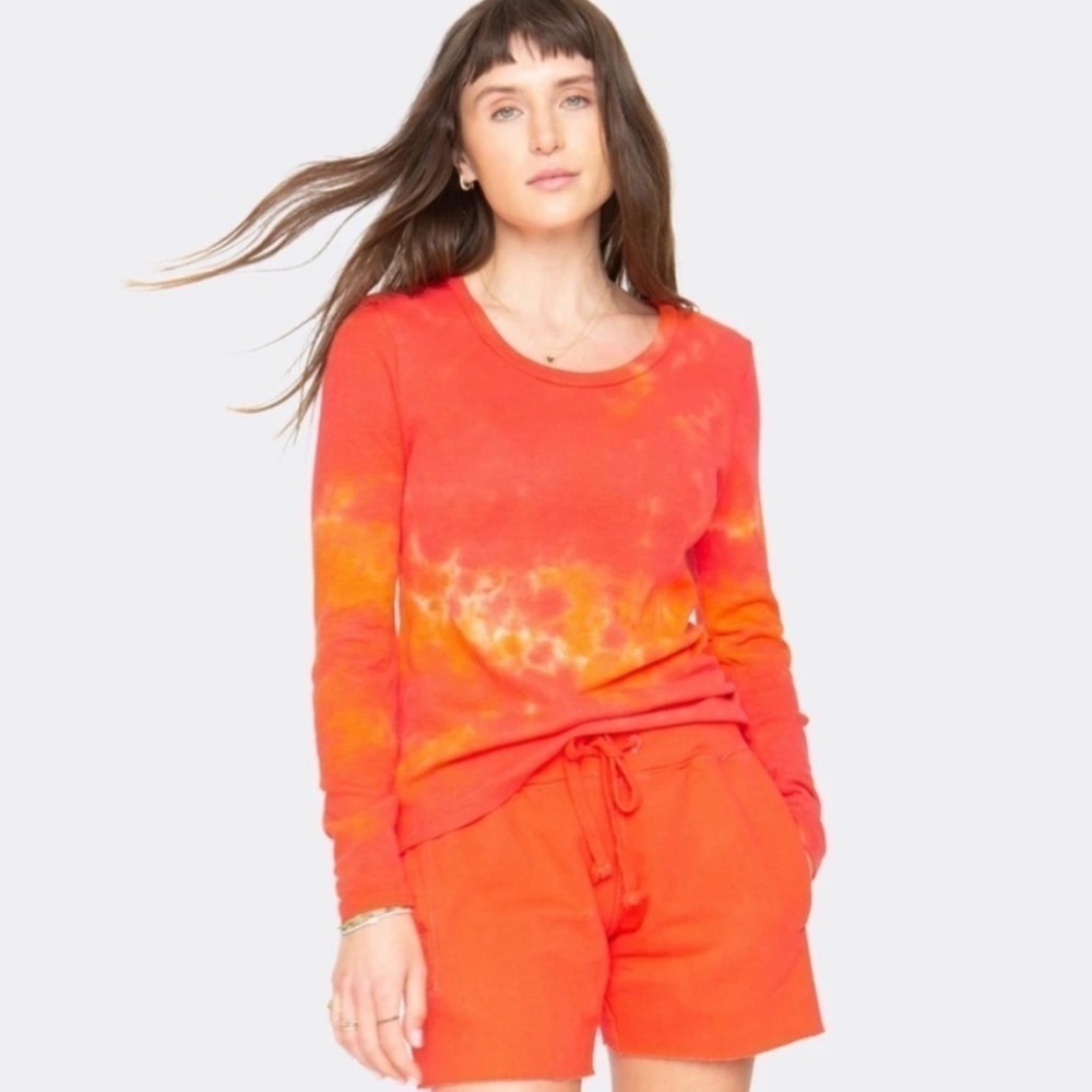 NWT La Detresse L’Orange‎ Tie Dye Thermal Long Sleeve Top Medium